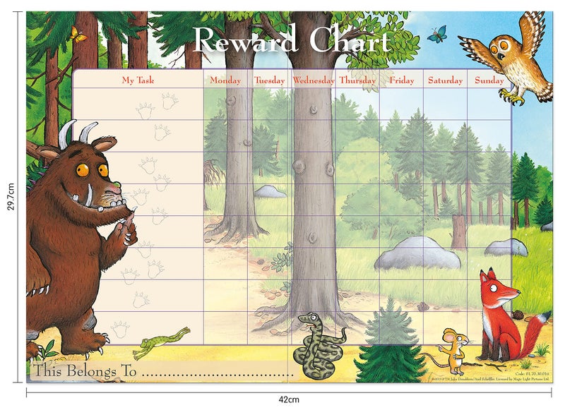 Paper Projects 01.70.30.016 The Gruffalo Reward Chart and Sparkly Stickers - Image 4